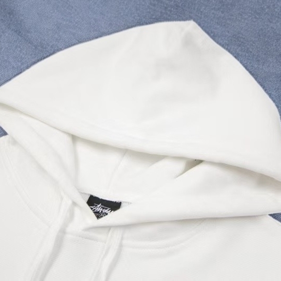Stussy White Hoodie with Black Graphic - Picture 7 of 14